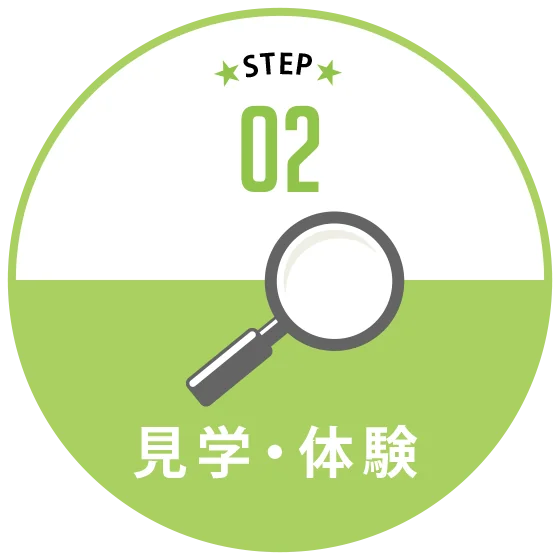 ご入会の流れ2「いつでも見学・体験お待ちしております」